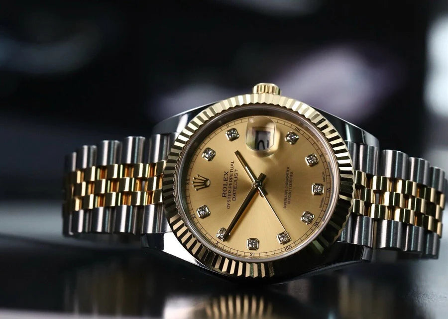 Rolex Datejust 41 DJ41 Oystersteel and Yellow Gold Diamond Dial 126333 - 2021