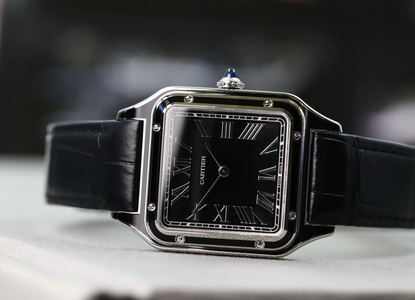 Cartier Santos Dumont Black Lacquer WSSA0046 - 2024
