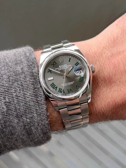 Rolex Oyster Perpetual Datejust 36 Wimbledon Oyster Smooth Bezel 126200