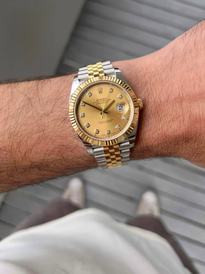 Rolex Datejust 41 DJ41 Oystersteel and Yellow Gold Diamond Dial 126333 - 2021