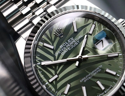 Rolex Datejust 36mm Green Palm Motif Dial 126234 - Brand New 2024