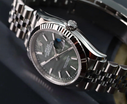 Rolex Datejust 36mm Green Palm Motif Dial 126234 - Brand New 2024