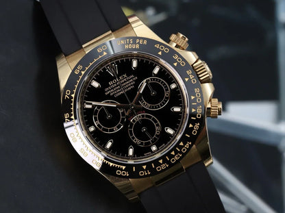 Rolex Daytona Yellow Gold Oysterflex Black Dial 116518LN - 2021