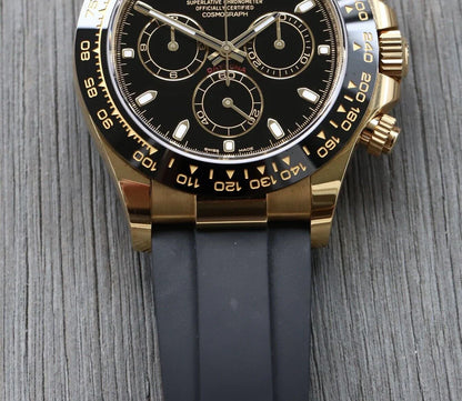 Rolex Daytona Yellow Gold Oysterflex Black Dial 116518LN - 2021