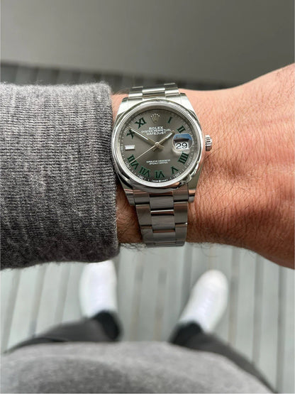 Rolex Oyster Perpetual Datejust 36 Wimbledon Oyster Smooth Bezel 126200