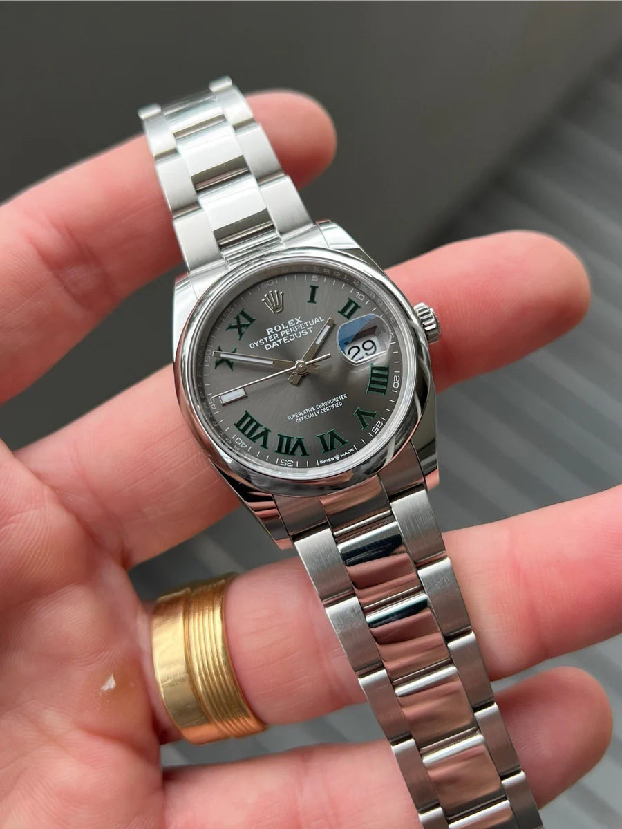 Rolex Oyster Perpetual Datejust 36 Wimbledon Oyster Smooth Bezel 126200