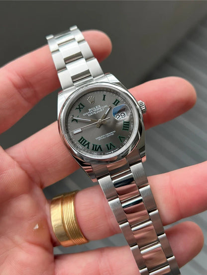 Rolex Oyster Perpetual Datejust 36 Wimbledon Oyster Smooth Bezel 126200