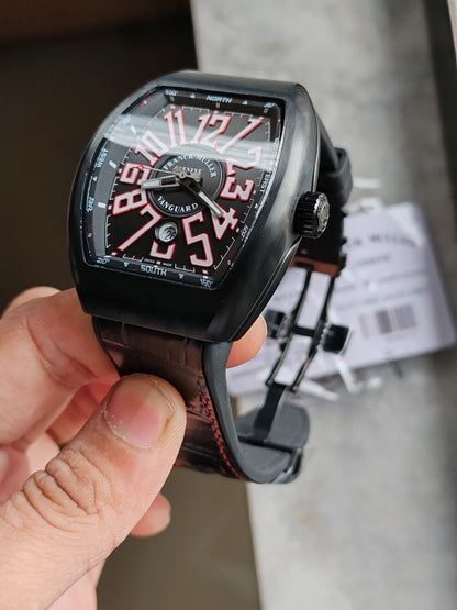 Franck Muller V45 Black Dracula 🧛🏻‍♂️ Limited Edition Vanguard Automatic For Him 💯 Japna Automatic Movement Premium Quality
